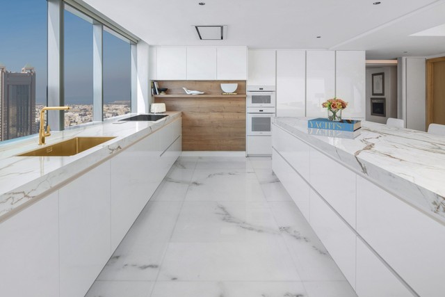 Elegant Kitchen Design Jumeirah Living Residence Dubai