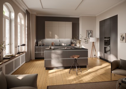 Modern and elegant kitchen design.